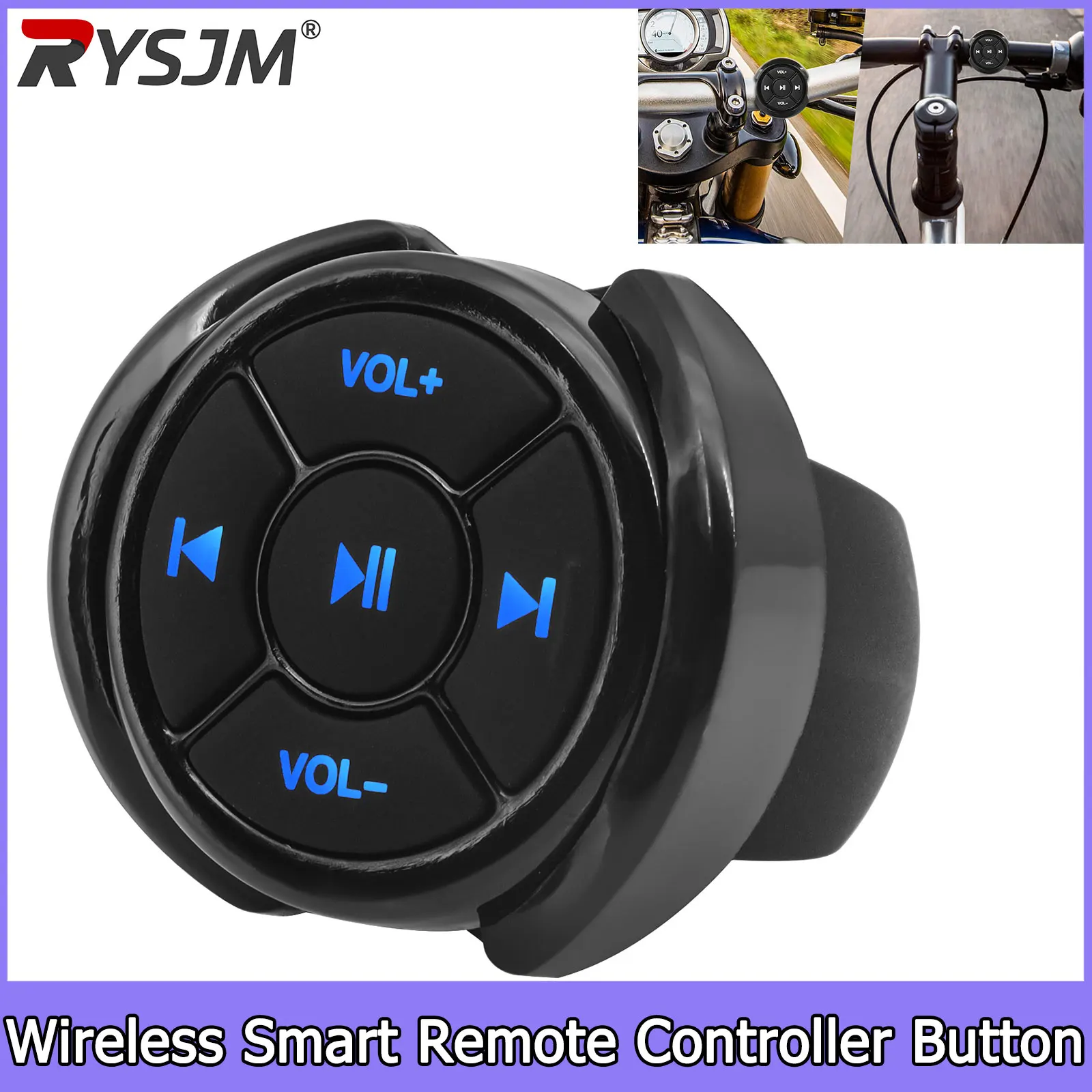 Car Motorcycle Wireless Remote Control Media Button for IOS/Android Steering Wheel Music Player Controlle Music Play For Android