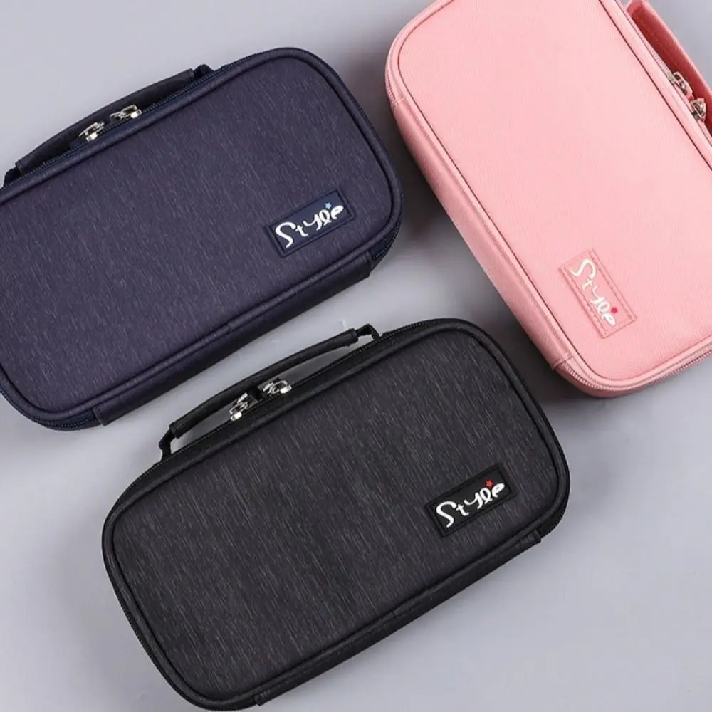 Large Capacity Pencil Bag Vertical Opening Multi-layer Stationery Storage Bag Storage Box Waterproof Pencil Case Student Use