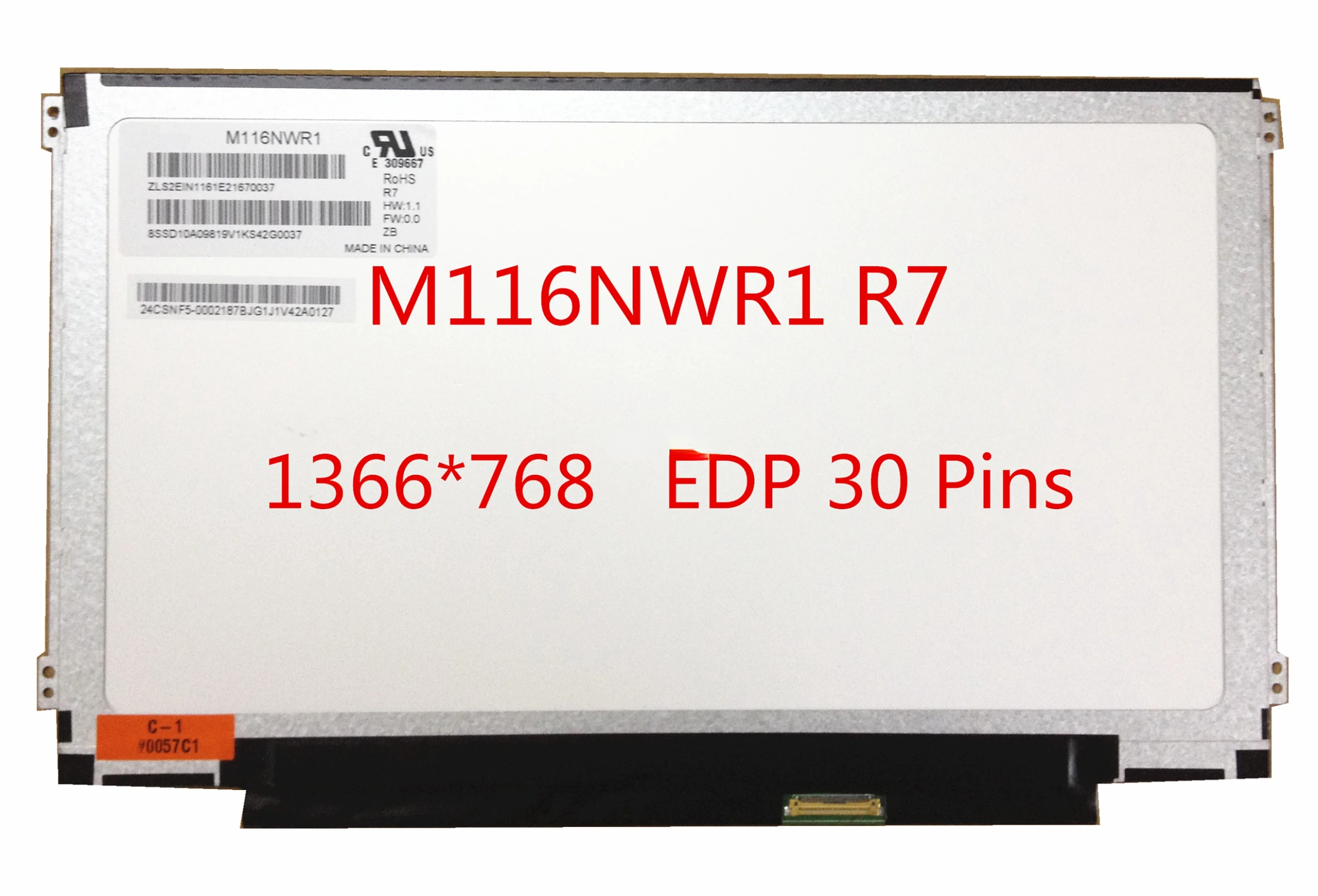 

M116NWR1 R7 N116BGE-EA2 E42 E32 B116XTN01.0 N116BGE-E32 30 Pins Left+right screw holes Laptop Lcd Screen