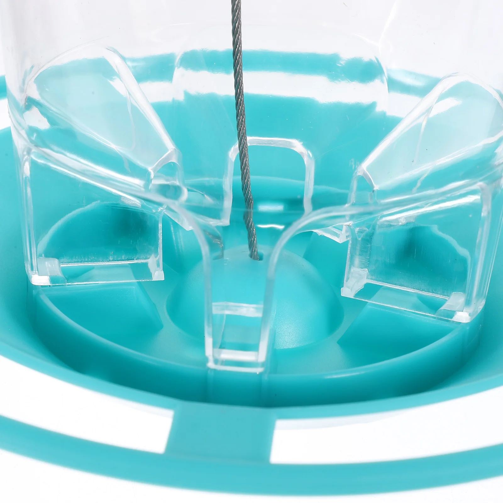 

Hanging Outdoor Durable Plastic Metal Garden Feeder Pigeon Proof Transparent Wild Feeding Tool Easy Clean Refill Balcony Bird