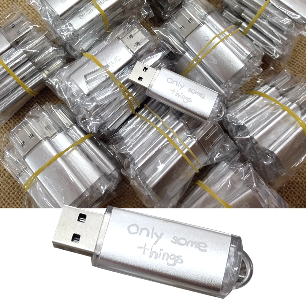 

10 шт. LOTE USB-флешка 64 ГБ Бесплатная память 32 ГБ Металлический флэш-накопитель 16 ГБ Super Mini USB-накопитель 8 ГБ Черный Серебристый 4 ГБ 2 ГБ 1 ГБ
