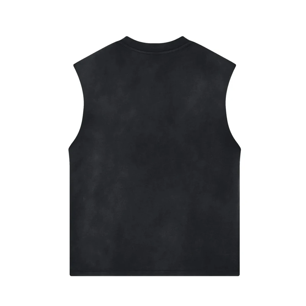 โตเกียวเมืองการ์ตูนกราฟิกสําหรับผู้หญิงผู้ชายVINTAGEล้างแขนกุดขนาดใหญ่Grunge Gothฤดูร้อนTops Teesเสื้อStreetwear