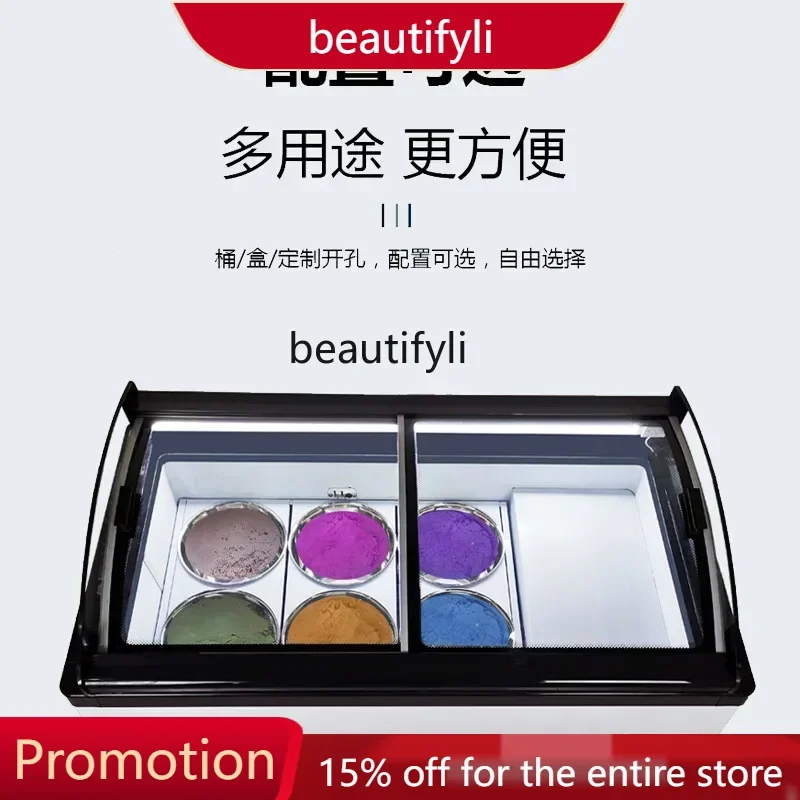 

A61 l American ice cream display cabinet Commercial thick cut fried yogurt display cabinet Hard ice cream freezer