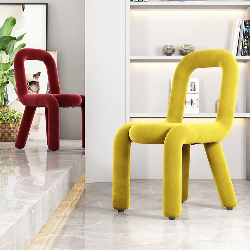 

Design Fabric Leather Modular Combination Velvet Covered Comfort Dining Chair Living Room Lounge Chair