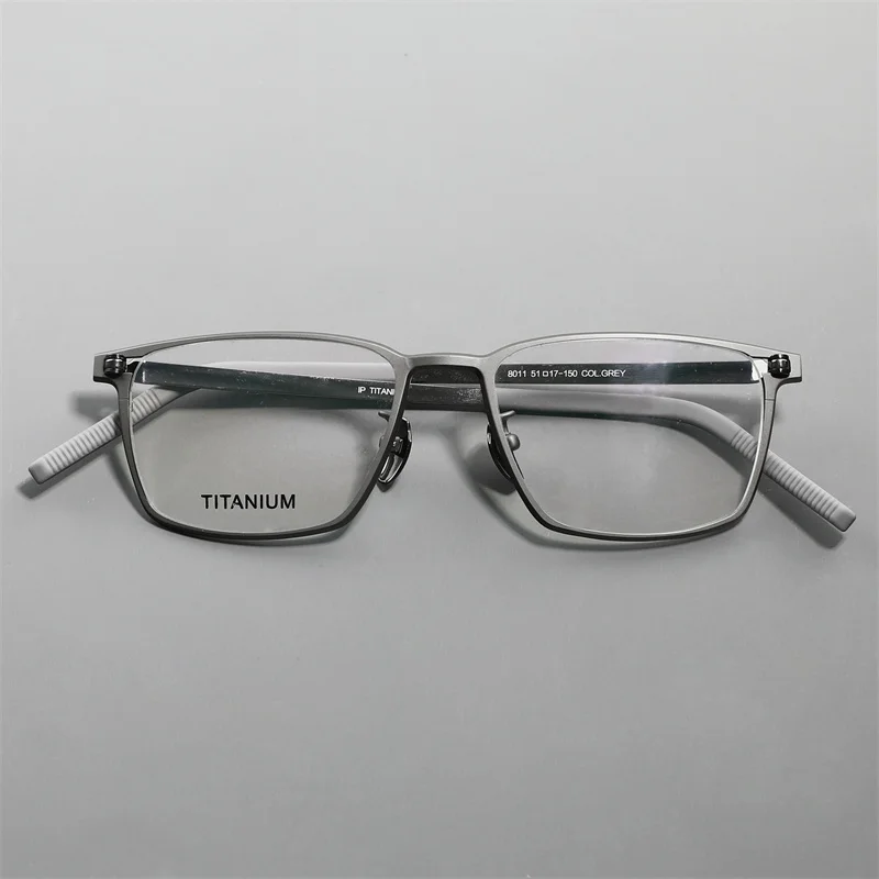 Óculos de negócios masculinos feitos à mão quadrados óculos de armação grande titânio puro ultraleve retângulo óculos femininos vintage