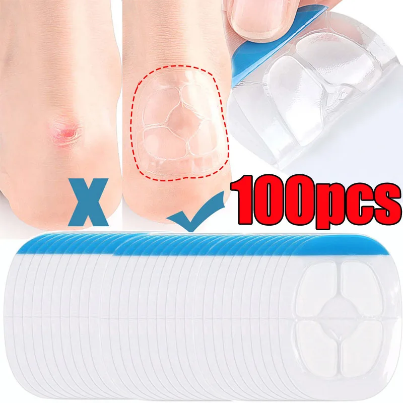 1/100pcs Idrocolloide Sollievo Dal Dolore Patch Del Piede Anti-Usura Tallone Adesivi Cerotto Adesivo Dolore Benda Vesciche Rimozione Piedi cura
