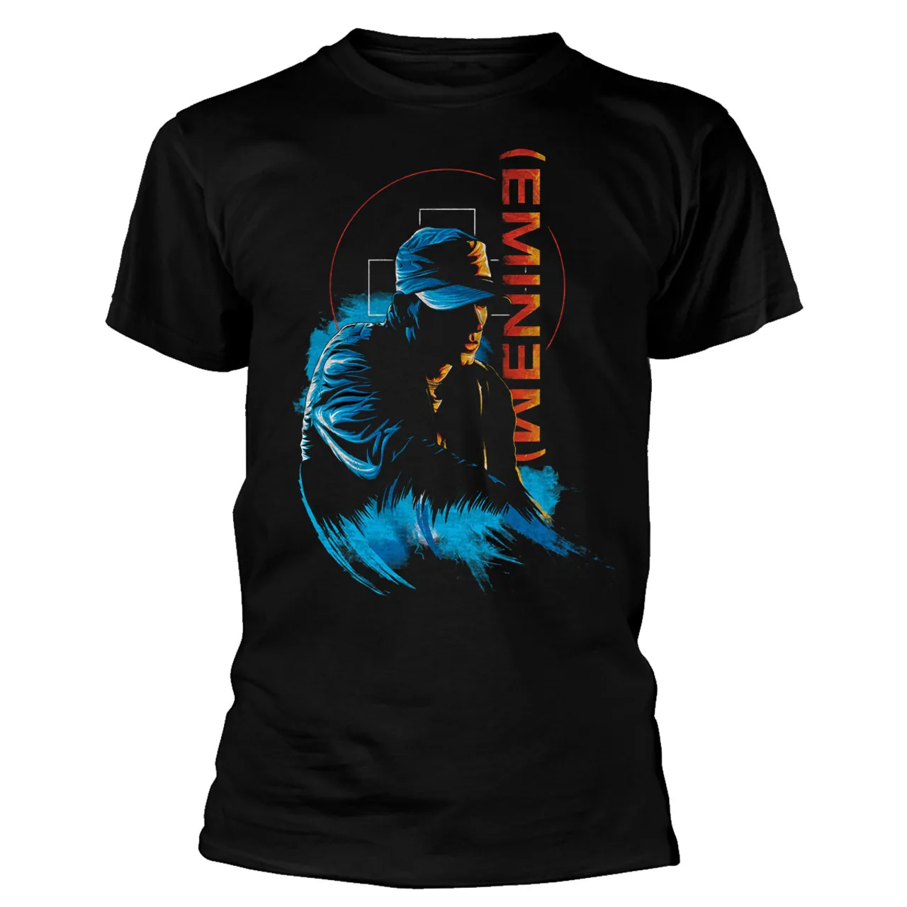 تي شيرت Eminem Detroit Blue Logo مطبوع عليه رسومات جرافيك للرجال والنساء فضفاض بأكمام قصيرة لملابس غير رسمية طوال العام فاخر