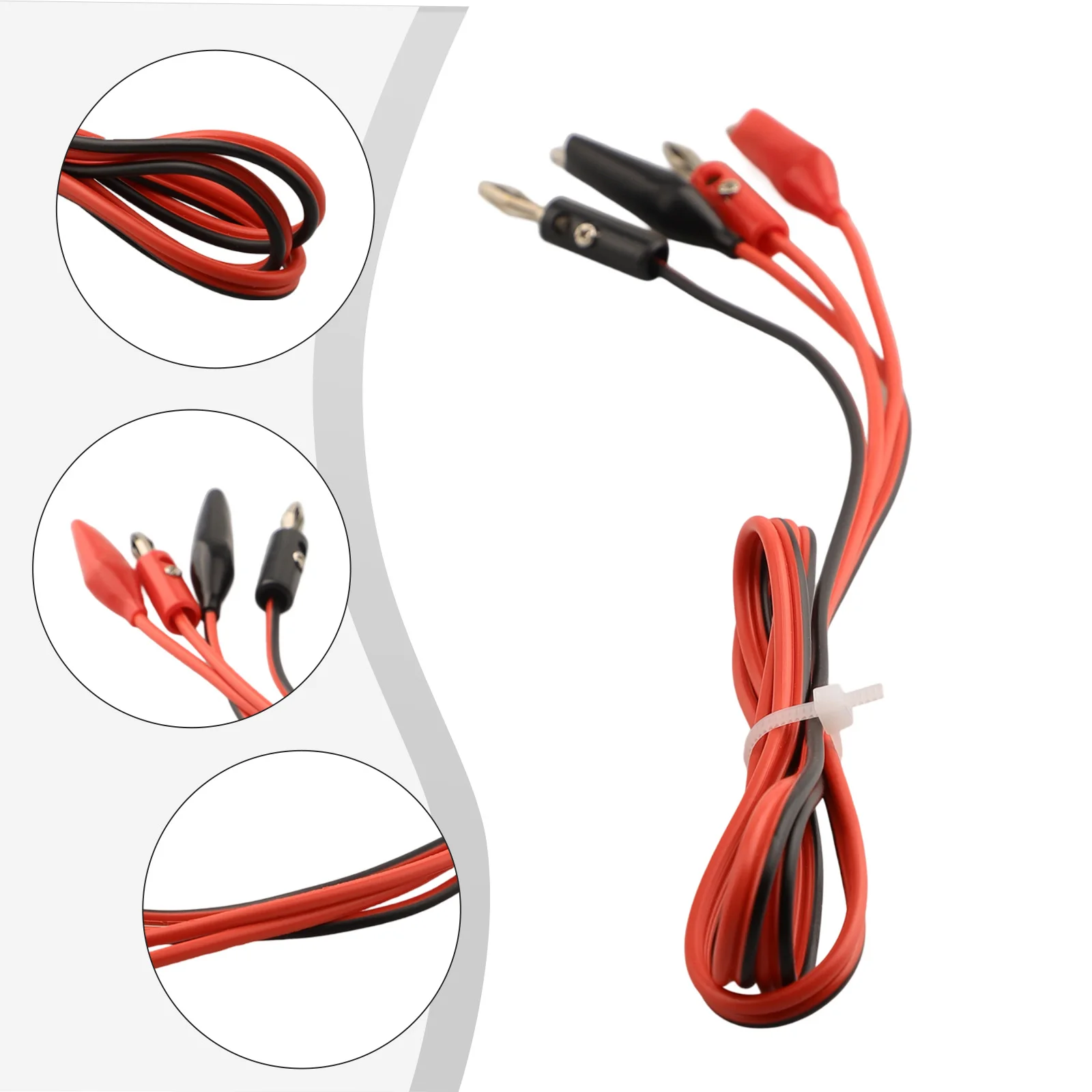 Silicone Clamp 10mm Jaw Opening Test Leads Flexible Silicone Cable Heavy Duty Clips Insulated Clips For Electrical Testing