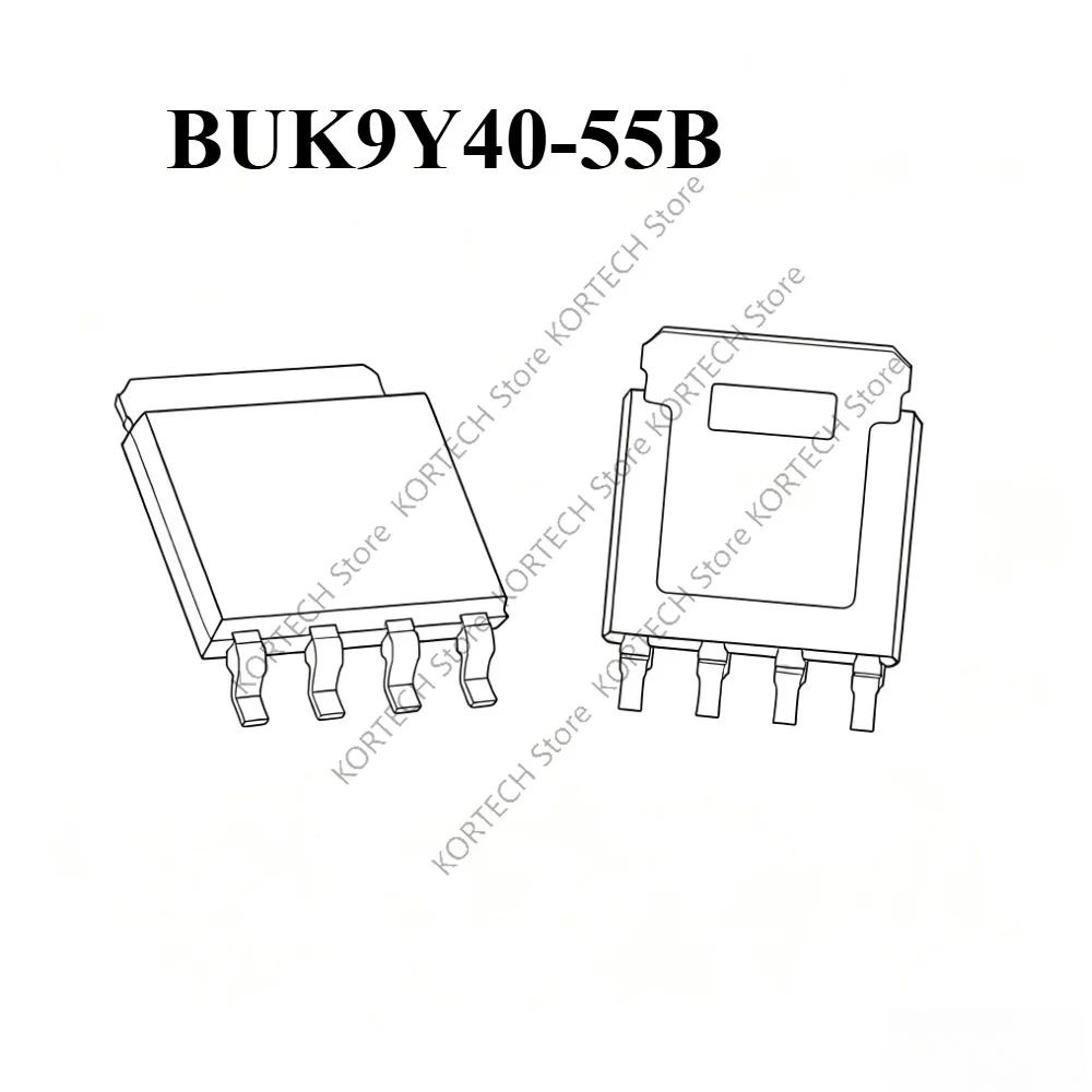 10PCS/Lot Original new  BUK9Y40-55B 94055B silk screen 94055B SOT-669 MOS FET IC chip