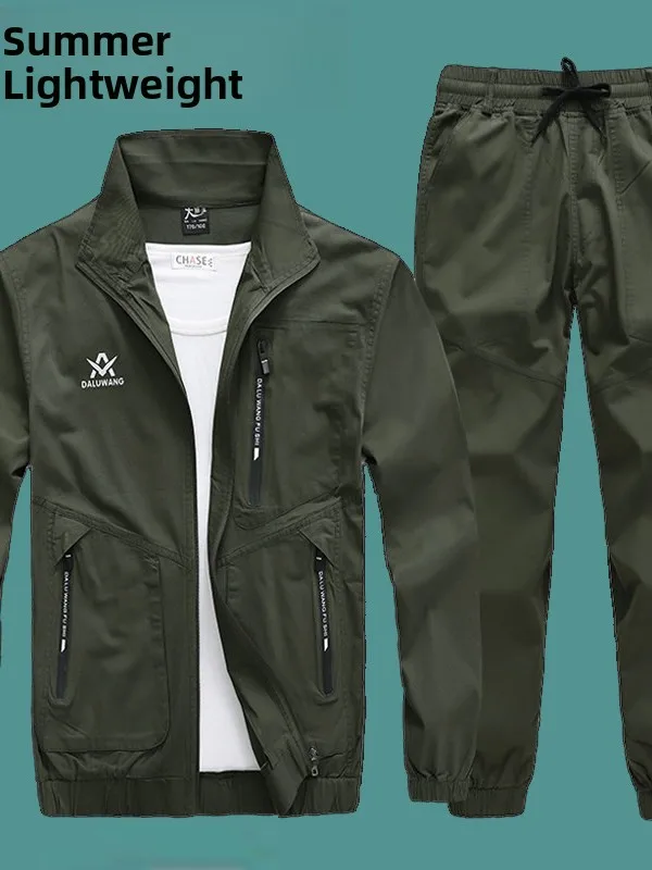 

Men's Work orm Summer Thin Cotton Casual Camouflage Long Sve Labor Protection Suit Set for Welding
