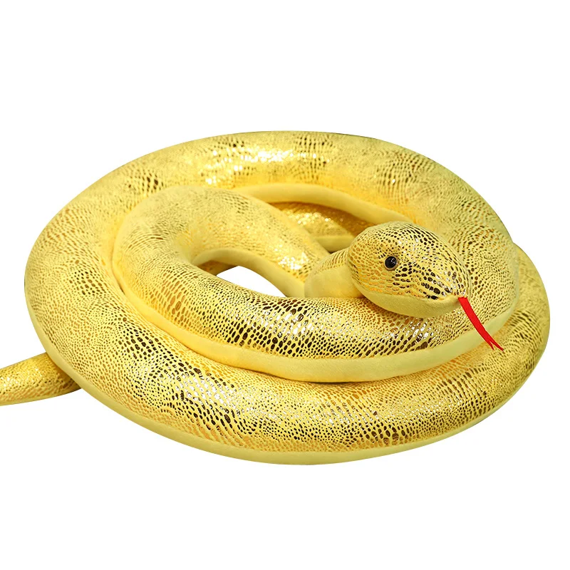 1pc 160-400cm Simulation Python Plush Toys Stuffed Real Life Big Snakes Plushie Doll Creative Christmas Gifts