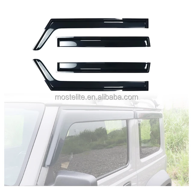 

New Trend 4Pcs Window Visors Rain Guards Tape-On Window Deflectors For Suzuki Jimny Accessories JB64 JB74