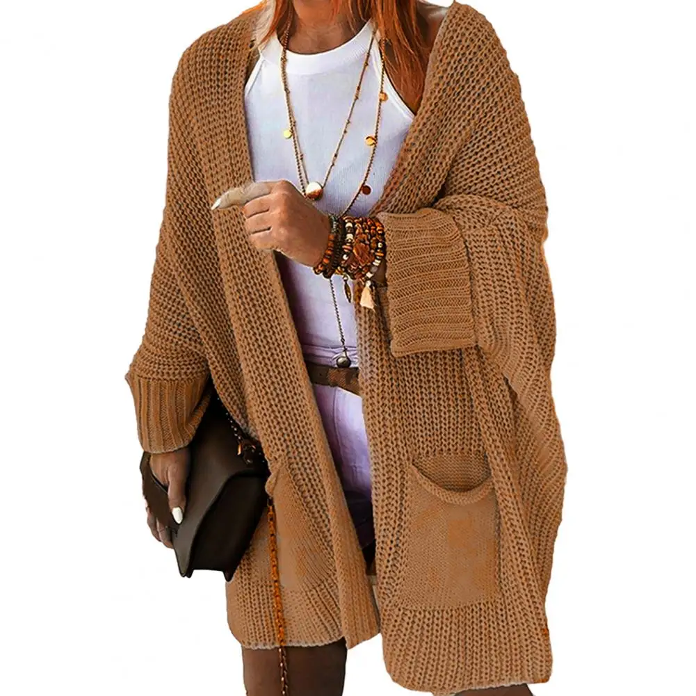 2024 Women Pockets Sweater Cardigan Kintted Jacket Spring Autumn Loose Long Winter Maxi Warm Jumper Coat Cardigans