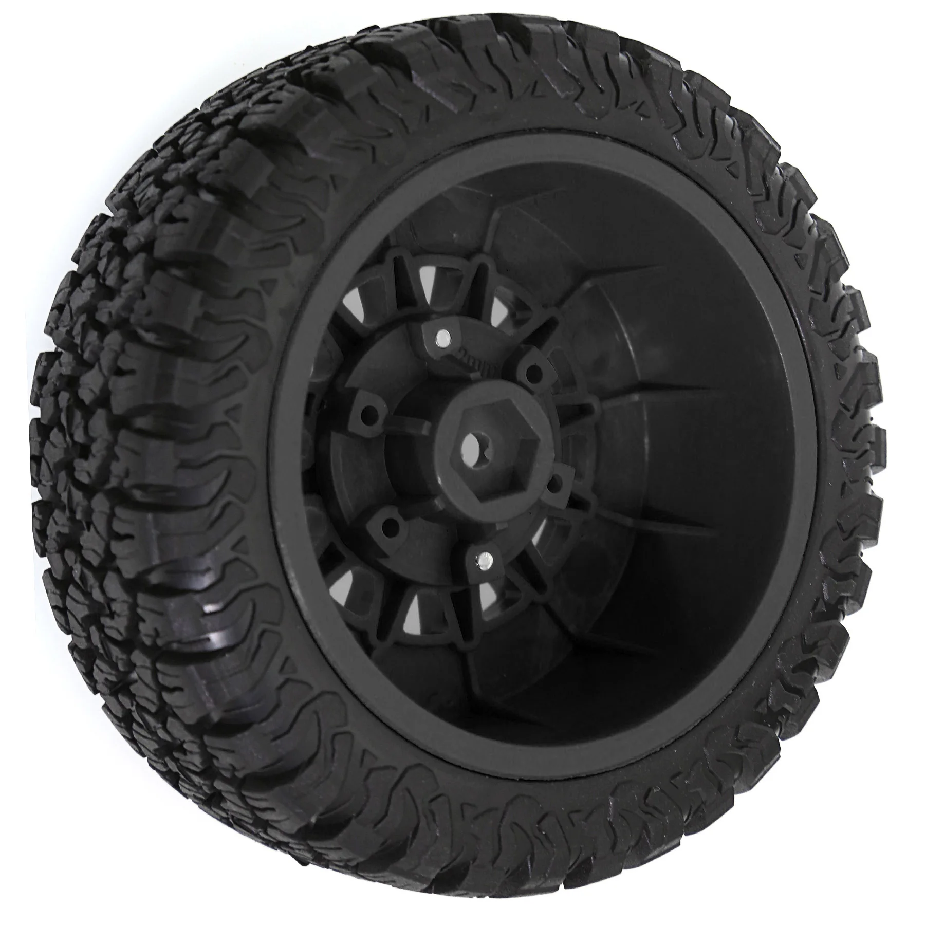 Red spider 4 pçs 1:10 pneus de caminhão de curso curto pneu de borracha 12mm hex para 1/10 rc carro traxxas slash arrma senton huanqi 727 vkar 10