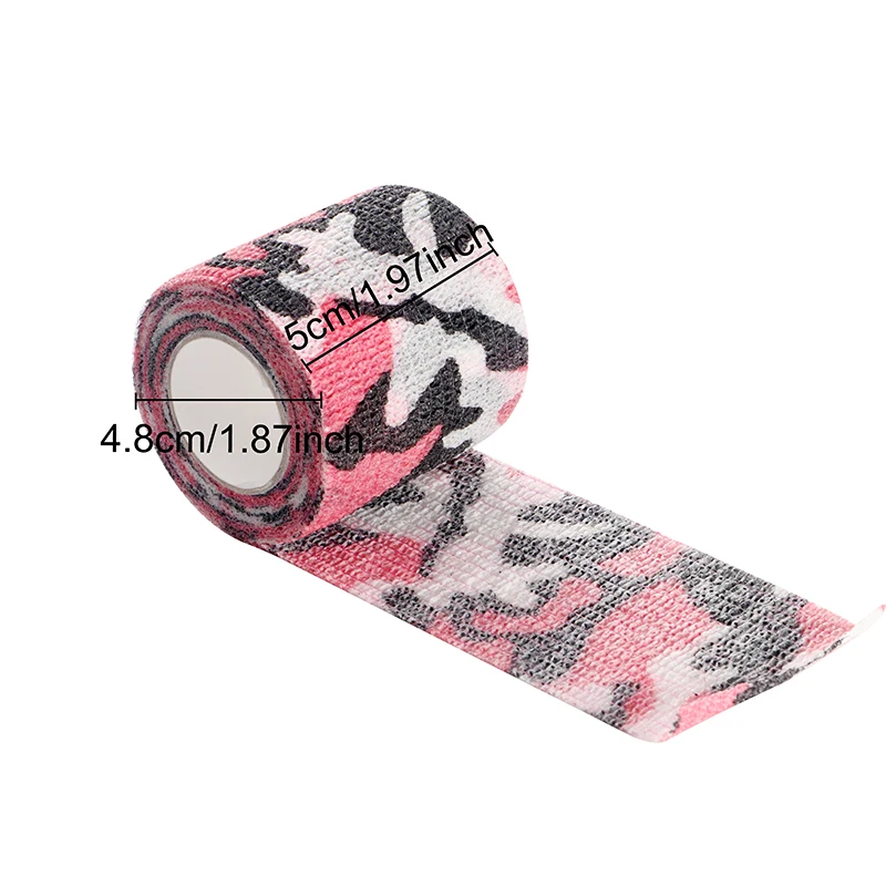 Pink Tape Tattoo Handle Bandage Anti-slip Athletic Nonwoven Waterproof Disposable Self-adhesive Elastic Bandage 5/10/15/20PCS