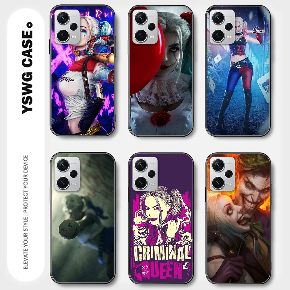 Sexy Harley Girl Quinn For Xiaomi Redmi Note 8 9 10 11 12 13 C Pro Plus K70 Phone Case Cover Black