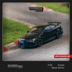 ジオラマ-収集可能な車のモデル,マットブラックシリーズ,先行販売,tw 1:64,c63クーペ,ダイキャスト,ターマック作品