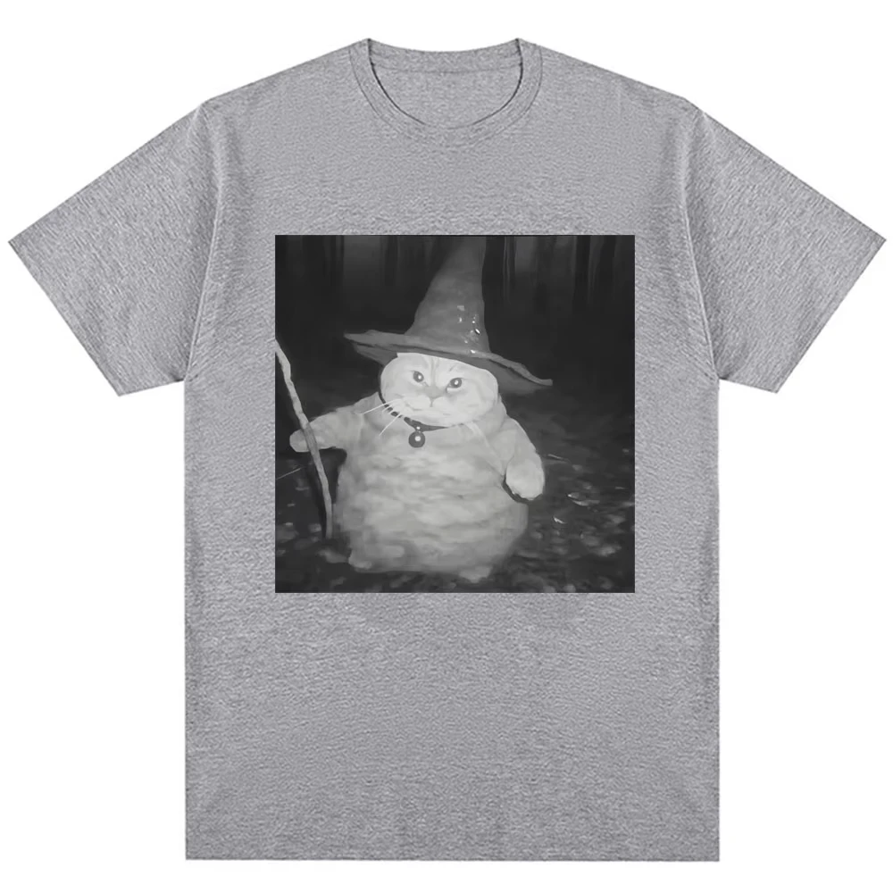 الاتجاه الفكاهة نكتة الجدة الرجال النساء قصيرة الأكمام المتضخم 100_ القطن تي شيرت تقليدي الدهون معالج القط مضحك ميمي الجرافيك تي شيرت #3