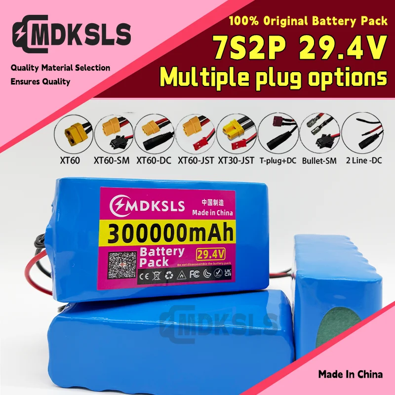 

Original 300000mAh 18650 7S2P Li-ion Rechargeable Battery Pack 25.2V Suitable for Battery Replacement of 29.4V Electric Scooters