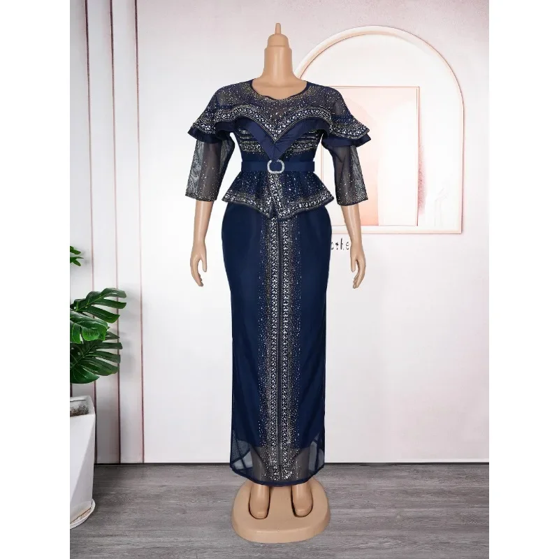 

Elegant African Dresses for Women 2025 New Africa Clothing Plus Size Turkey Wedding Party Long Dress Dashiki Ankara Outfits Robe