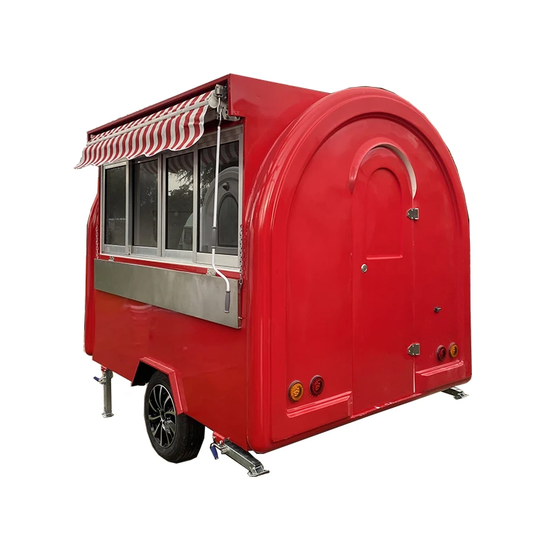 Heavy Duty Food Truck Food Trailer Concession Trailer with Ventilation Hood for Fried Chicken and Onion Rings