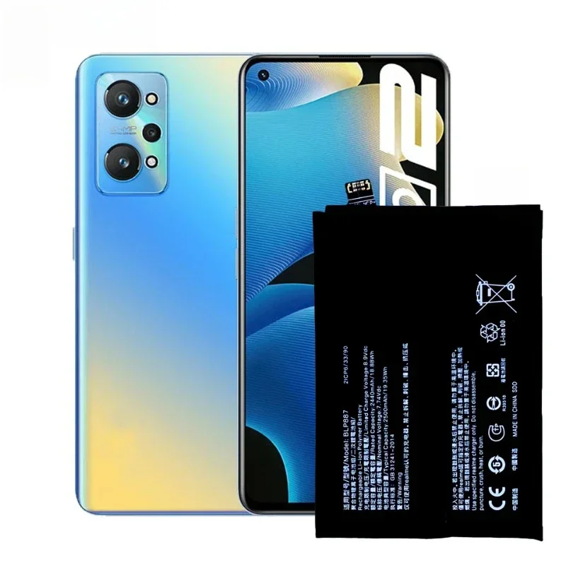 Brand New BLP887 7.74V 5000mAh Mobile Phone Battery for Oppo Realme GT Neo 2 Neo2 RMX3370/ GT2 Pro RMX3301 RMX3300 Batteries