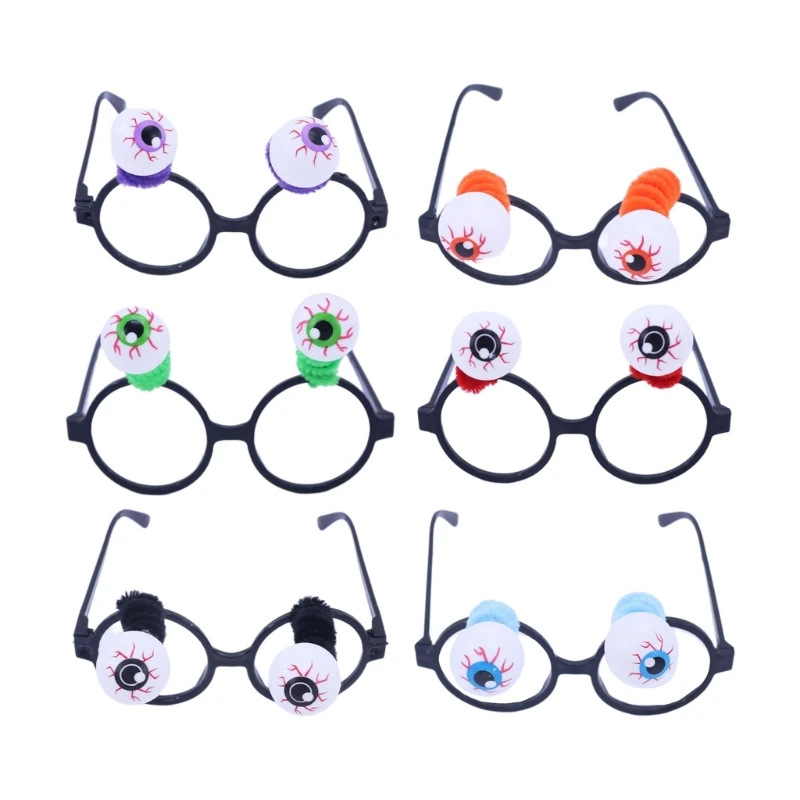 Funny Halloween Glasses Prank Eyeball Glasses Cosplay Props Party Decoration Novelty Eyeglasses Festival Costume Props