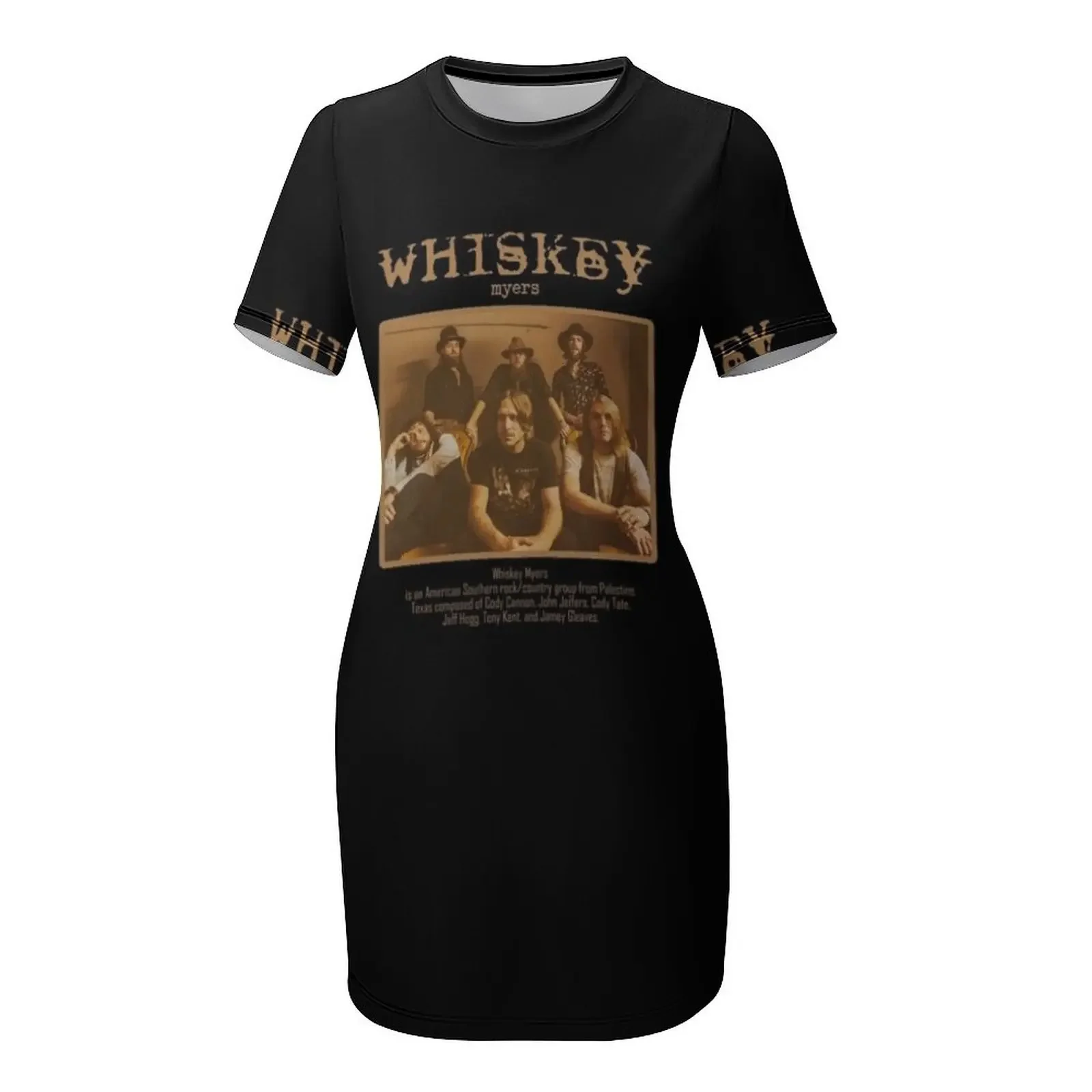 Abito da donna a maniche corte Whiskey Myers 2025 Abbigliamento abito da ballo femminile