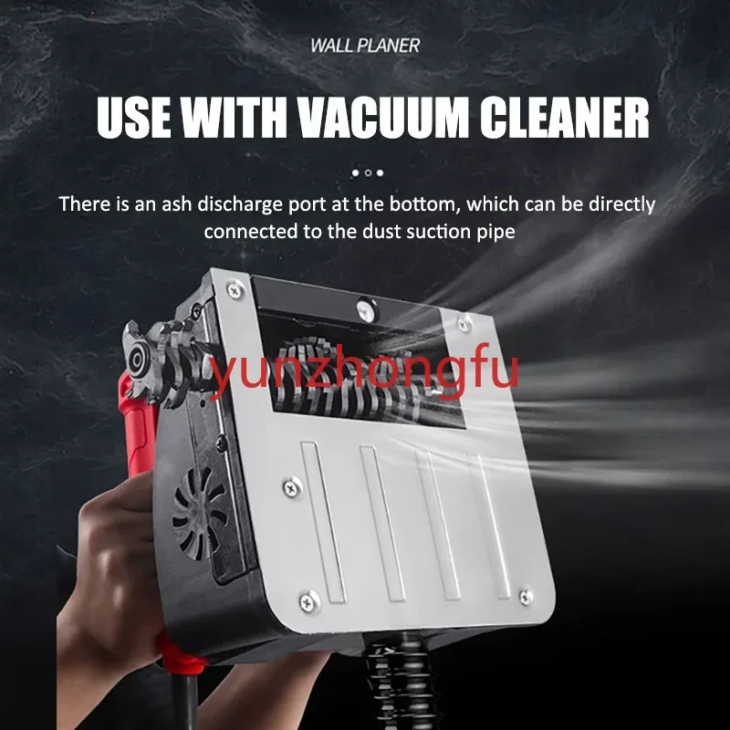 Dust-Free Wall Planing Machine Electric 220V 1600W Cement White Gray  Shovel Planer Old  Renovation Putty Peeled Tools