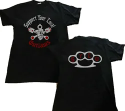 Camiseta VINTAGE MC OUTLAWS SUPPORT YOUR LOCAL OUTLAWS, talla S-5XL