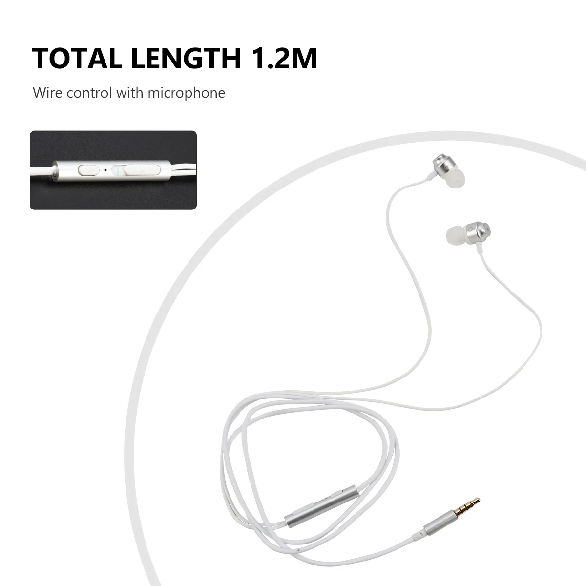 

Heavy Bass In-Ear Earphones 1.2M Wired 3.5Mm Jack Soft Silicone Earbuds Magnetic Suction Universal Fit With Mic
