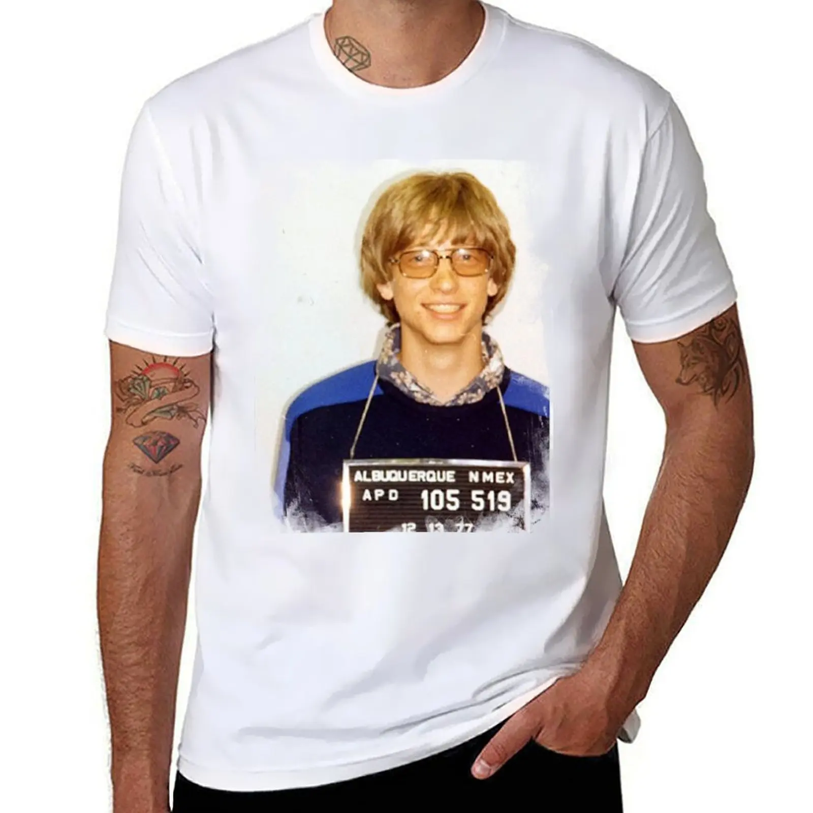 

Bill Gates mugshot T-Shirt t shirts designer t shirts for man graphic tees g man t shirts for men T-Shirt