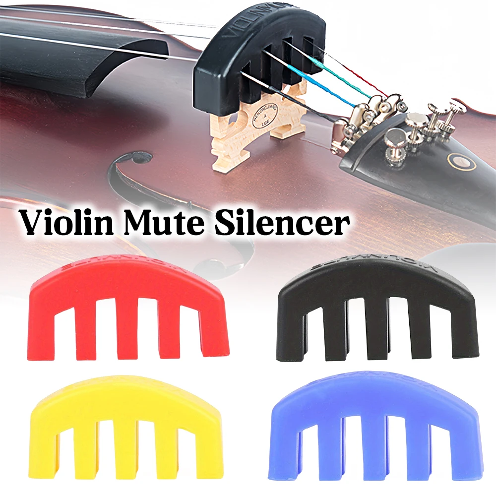 Rubber Violin Mute Silencer for 4/4 3/4 1/2 Violino Practice Accessories Violin Strings Violin Accessories Luthier