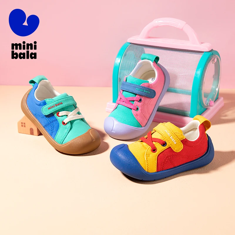 حذاء قماش صغير بالا للأطفال 2025 حذاء كاجوال مقاوم للماء بشريط فيلكرو يسمح بمرور الهواء