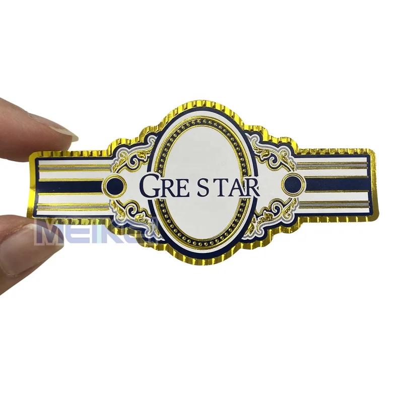 custom.Customize Luxury Cigar Band Ring Label Foil Embossed Cigar Label Printing Custom Cigar Bands Label Sticker Wate