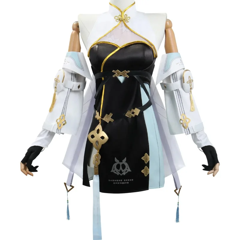 

Wuthering Waves Baizhi Косплей Костюм Парик Аниме Игра WuWa Хэллоуин Вечерние наряды для женщин6;d'3,h'7.b;