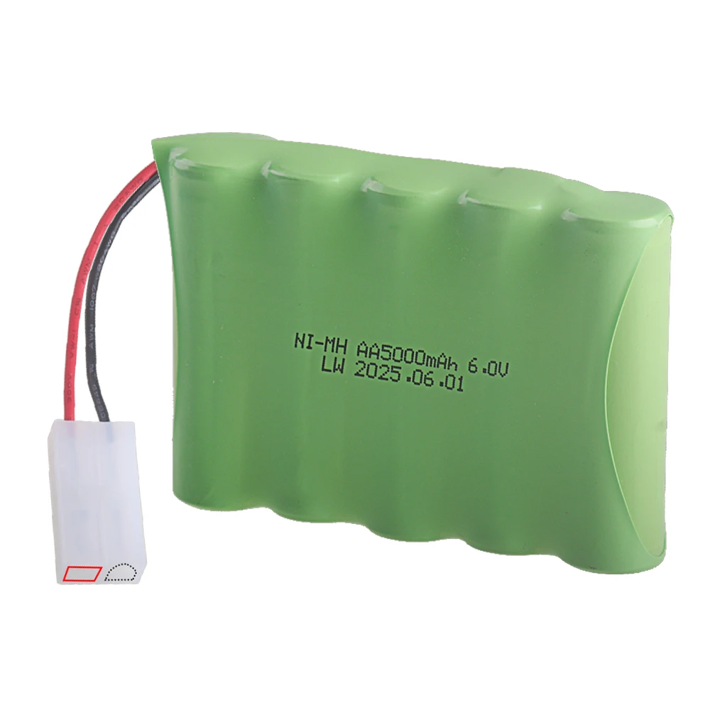 Upgrade 6V 5000mah NiMH Battery For Rc Toy Cars Tank Truck Robots Guns Boats Parts AA Ni-MH 6v Rechargeable Battery Pack 2400mAh