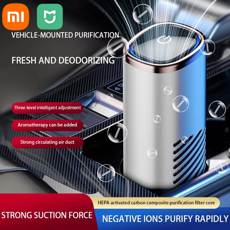 Purificador de aire Xiaomi, purificador de iones negativos para coche, luz nocturna, filtro compuesto USB portátil, decoración para dormitorio, sala de estar y dormitorio