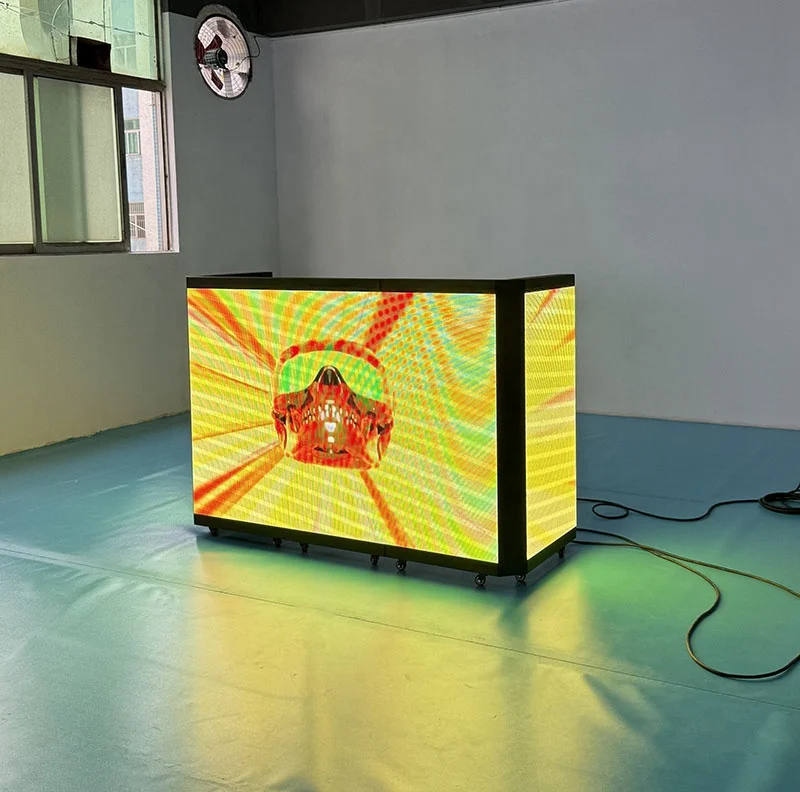 Portable Indoor Outdoor Foldable DJ Booth LED Display LED Screen for Electronic Music Festivals, Nightclubs and Parties