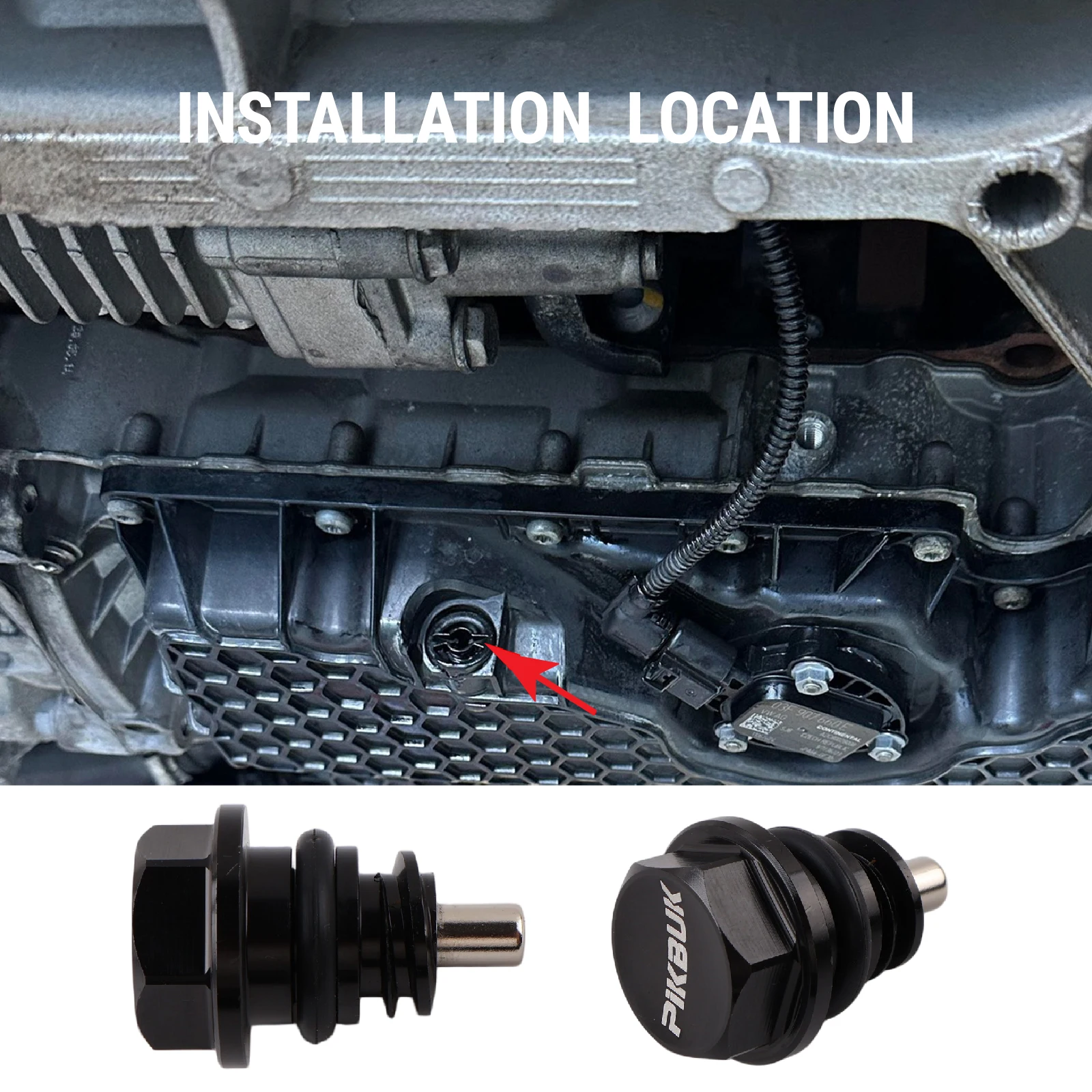 PIKBUK Aluminium Magnetischer Ölwannen-Auslassstopfen für VW Audi EA888 3. Gen 1.8T 2.0T, 06L103801H – Detail 5