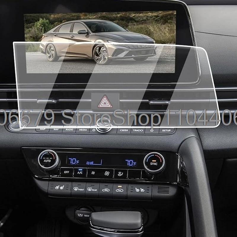 

Защитная пленка из закаленного стекла для Hyundai Elantra CN7 2021-2024, автомобильная GPS-навигационная пленка, ЖК-экран, аксессуары против царапин