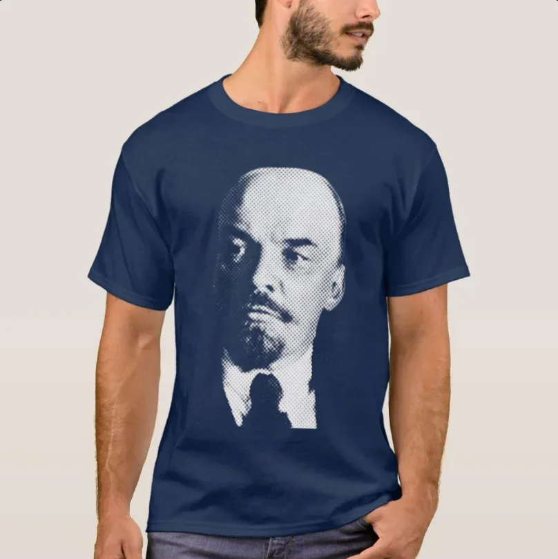 100% Cotton O-Neck Short Sleeve Summer Casual Mens T-shirt Size S-5xl Soviet  Vladimir Ilyich Lenin Portrait T-Shirt