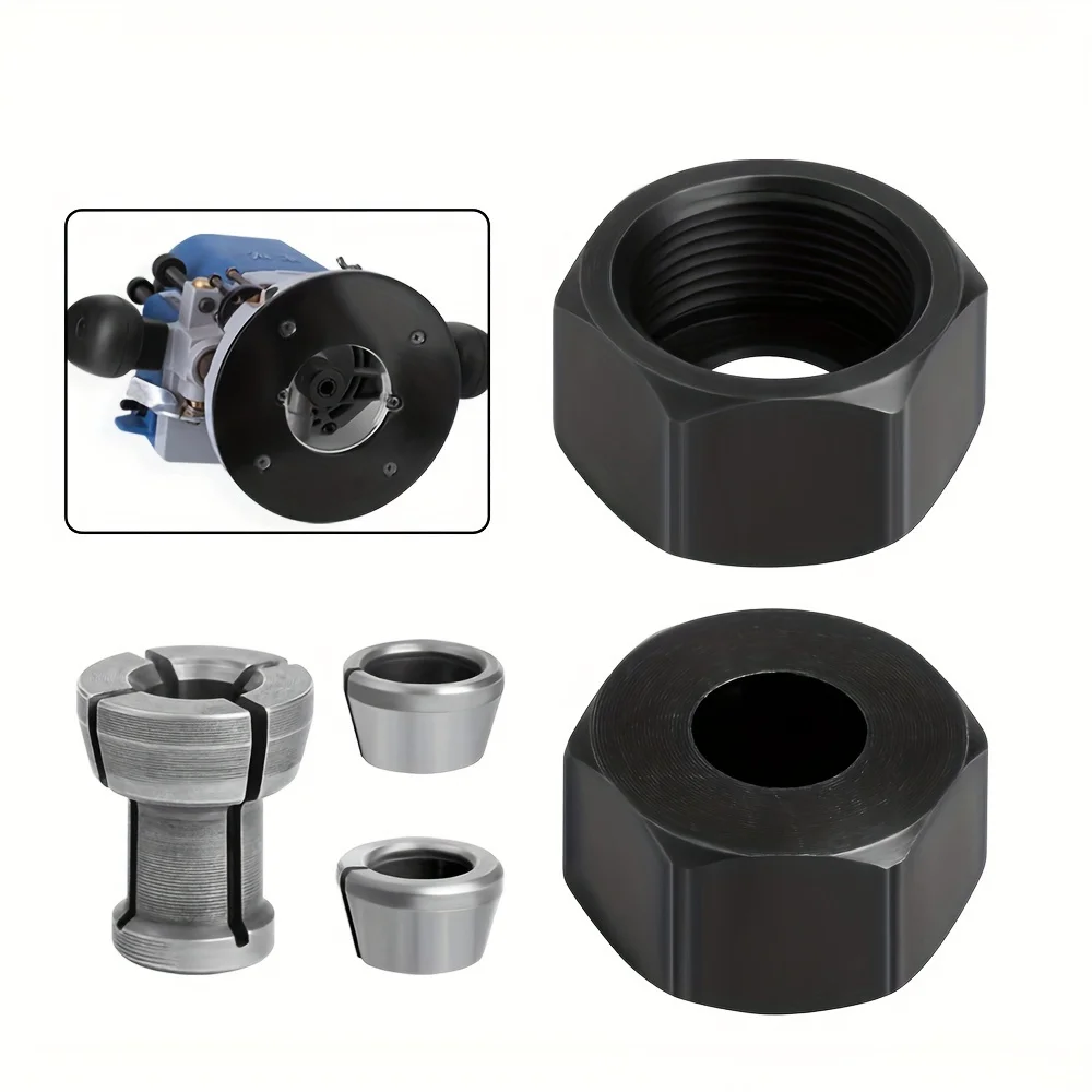 5/6-teiliges M17-Spannzangenfutter-Set – vielseitiger Adapter für Gravier- und Trimmmaschinen, Holzbearbeitungszubehör
