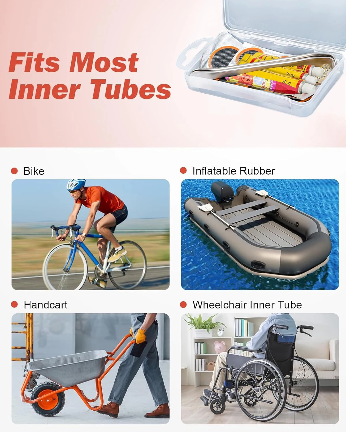 مجموعة أدوات إصلاح إطارات الدراجة الجديدة، رقاقات الإطارات، فيلم الطحن، المخل، أدوات متعددة الوظائف لمجموعة إصلاح رقعة الإطارات لركوب الدراجات #6