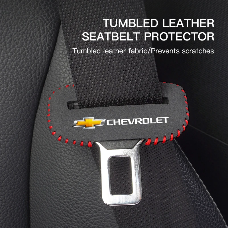 Car Seat Belt Plug Cover Suede Auto Safety Buckle Decoration For Chevrolet Cruze Spark Captiva Suburban Camaro Malibu Silverado