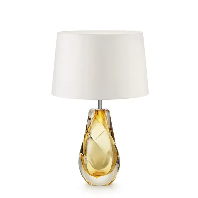 Modern Glass Table Lamp Passionate Lighting Design Luminous Glaze Bedside Light Home Decoration Atmosphere Nightstand Fixture