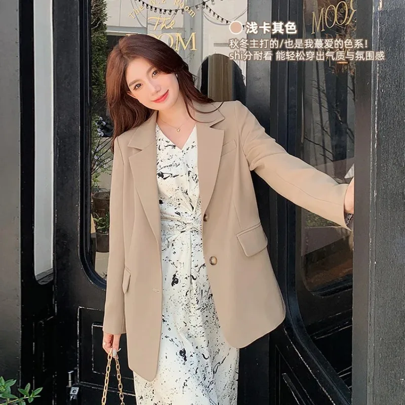 

Insozkdg Elegant Blazer Jacket Women 2024 New Spring Autumn Fashion Casual Jacket High Quality Female Office Lady Girl Coat Tops
