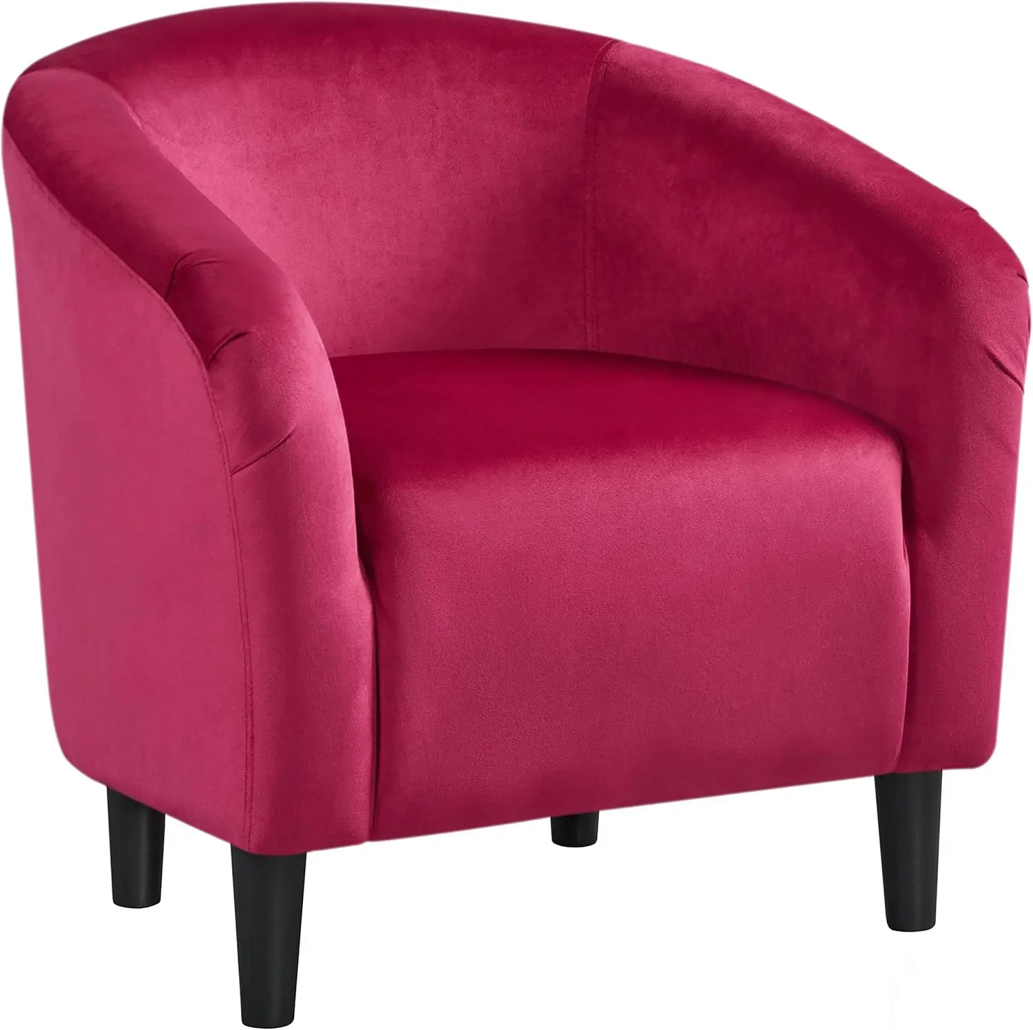 Club Chair, Velvet Accent Chair Upholstered Barrel Chair Sitting Chair with Armrest and Low Back for Living Room