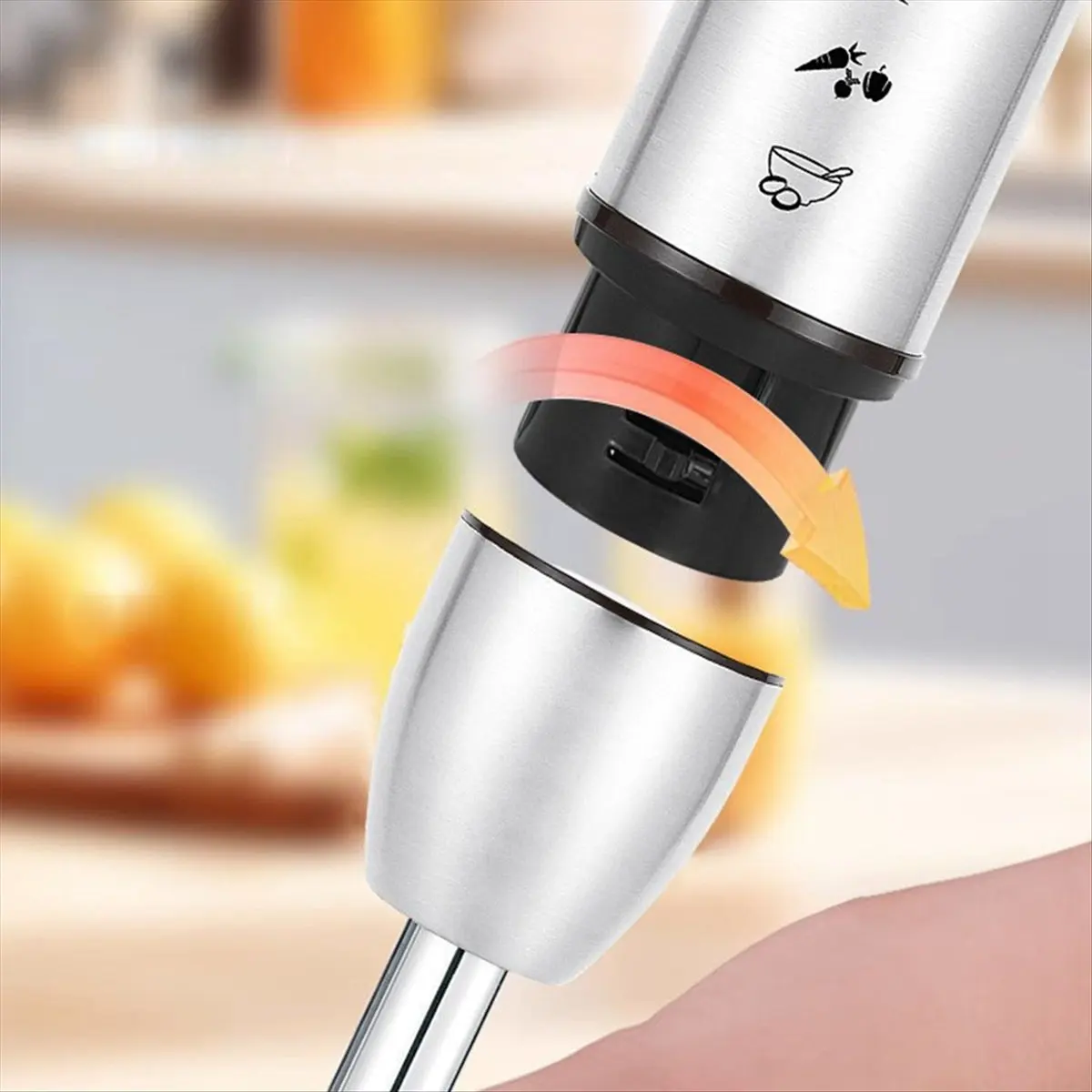 ABSF Electric Food Processor Blender Multi-Speed Immersion Hand Blender for Kitchen Mixing Smoothies Soups 1000W EU Plug