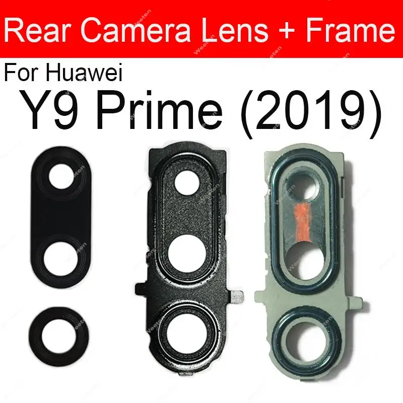 Rear Camera Lens Cover For Huawei Y9 Prime 2019 STK-L21 L22 LX3 Back Camera Lens Glass and Frame Cover with Sticker Parts